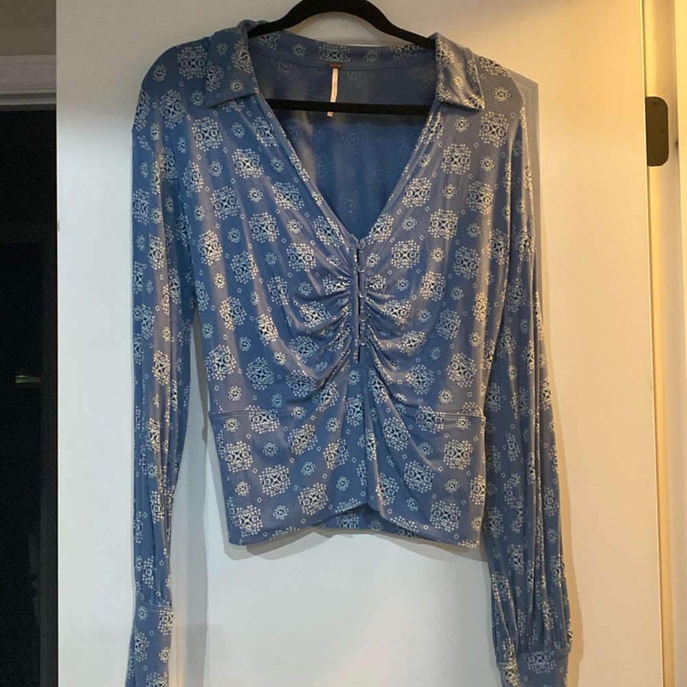 Boho Free People Light Weight Long Sleeve Top